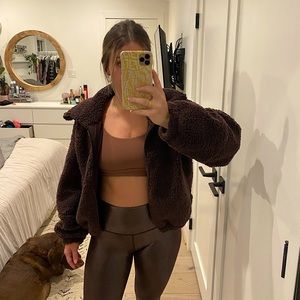 Lululemon cinchable fleece zip-up